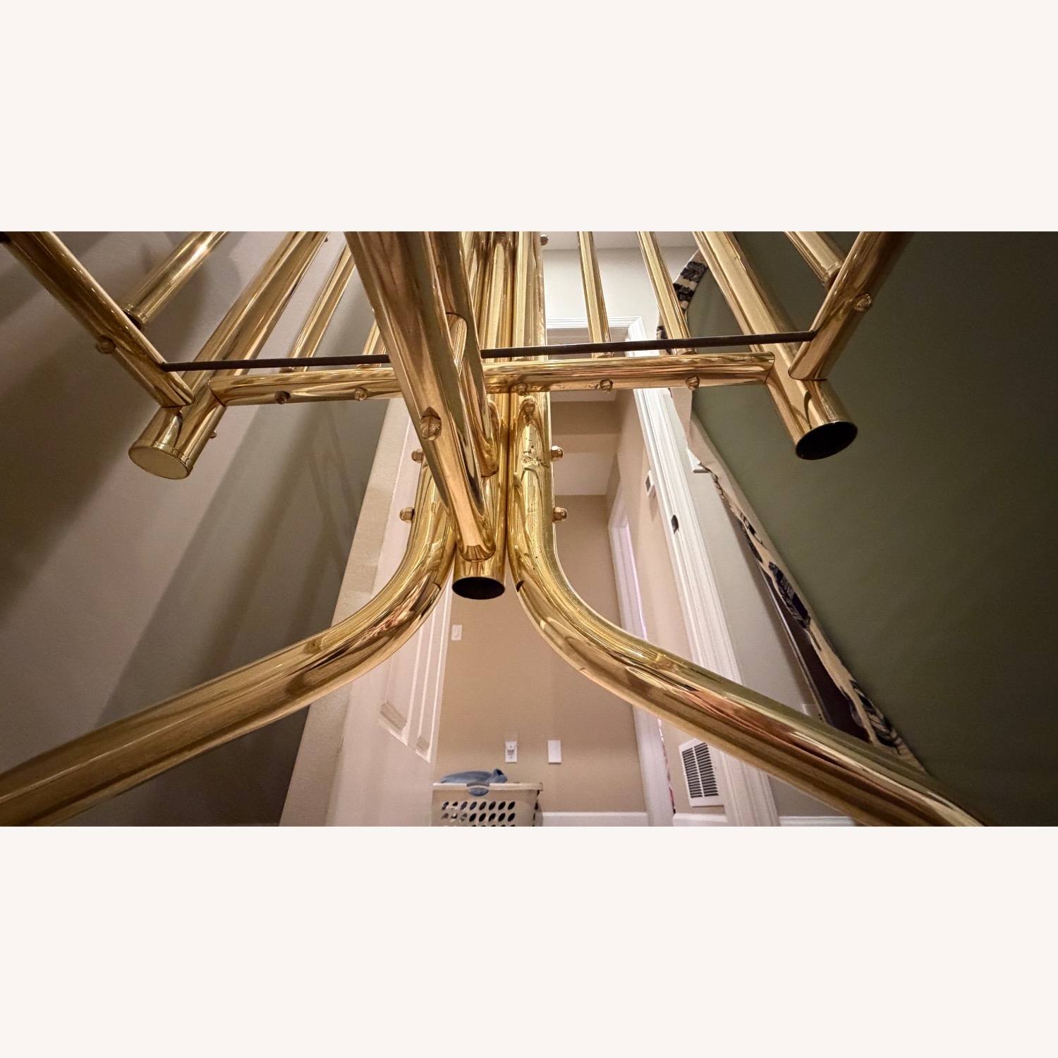 Vintage Brass Corsican Baby Cradle Rocking Crib - image-10