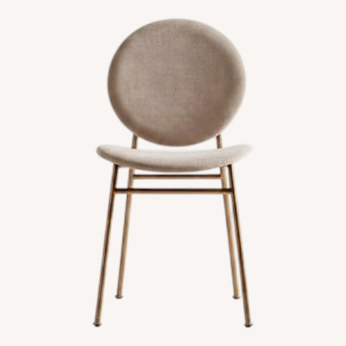 Used West Elm Ingrid Dinning Chairs - Light Taupe, Light Bronze, Set of 2 for sale on AptDeco