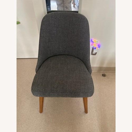Used Mid-Century Upholstered Dining Chair - Wood Legs for sale on AptDeco