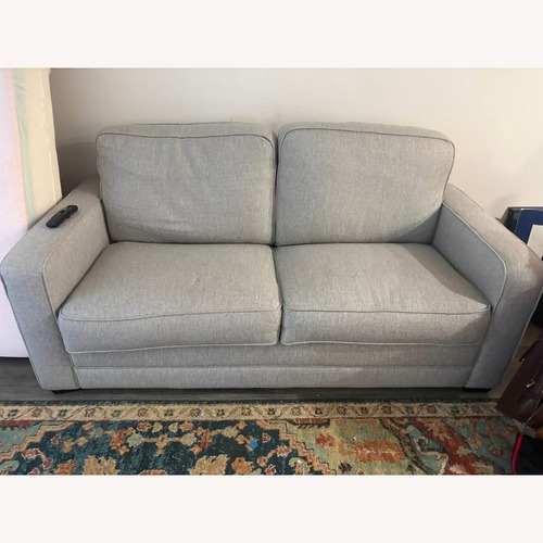 Used Costsco Rosie Light Gray Linen Sleeper Sofa for sale on AptDeco