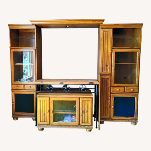 Used Oak Entertainment Center  for sale on AptDeco