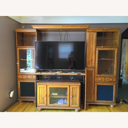 Used Oak Entertainment Center  for sale on AptDeco