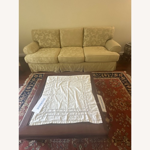 Used Gold Fabric 3+ Seater Sofa for sale on AptDeco