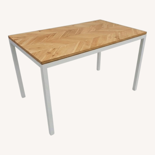 Used West Elm Chevron Box Frame Dining Table for sale on AptDeco