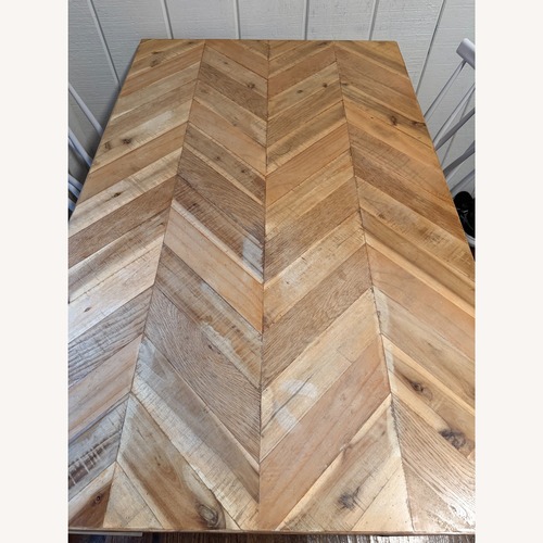 Used West Elm Chevron Box Frame Dining Table for sale on AptDeco