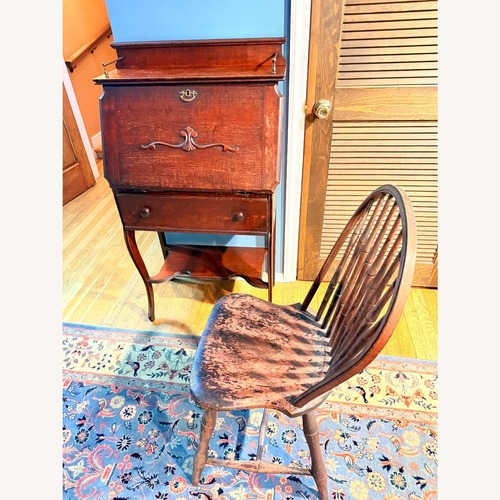 Used Vintage/Antique Finds Dark Brown Wood Desk for sale on AptDeco