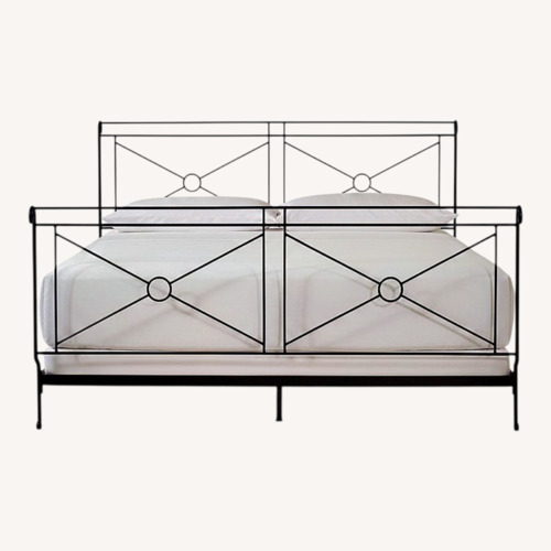 Used Charles P. Rogers Dark Brown Metal Headboard for sale on AptDeco