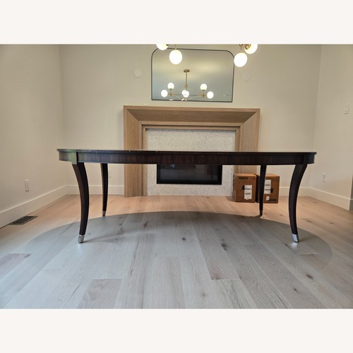 Used Ethan Allen Dark Brown Wood Dining Table for sale on AptDeco