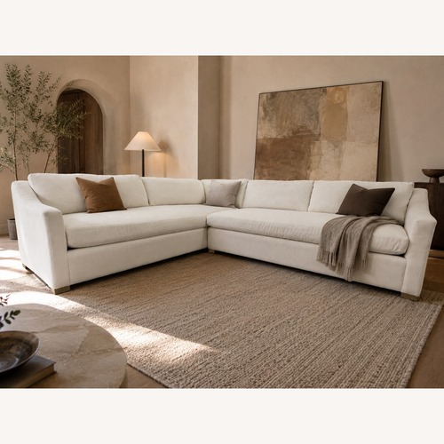 Used Restoration Hardware Belgian Sectional | Down | Natural for sale on AptDeco
