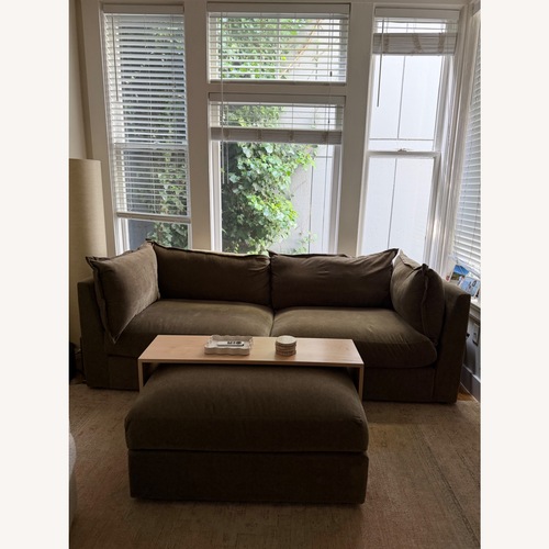 Used Joybird Wilder Sofa + Ottoman in Kenley Spruce for sale on AptDeco