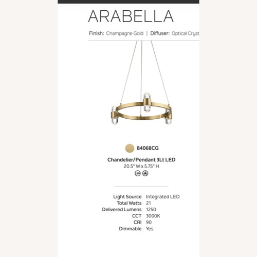 Used Kichler Metal Ceiling Chandelier Pendant for sale on AptDeco