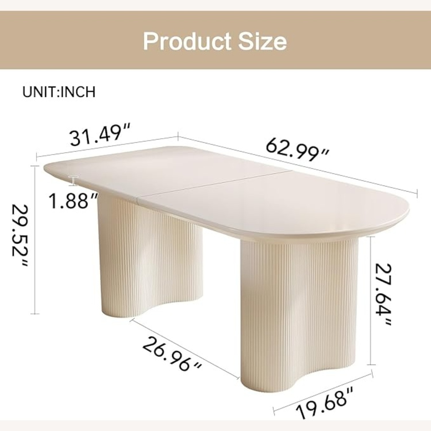 Grace Nook White Dining Table - image-5