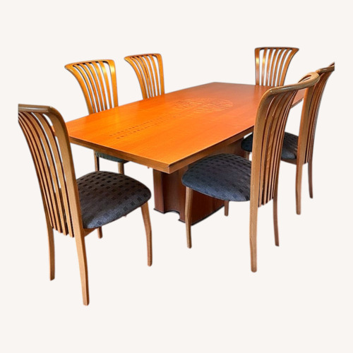Used B&B Italia Light Brown Wood Dining Set for sale on AptDeco
