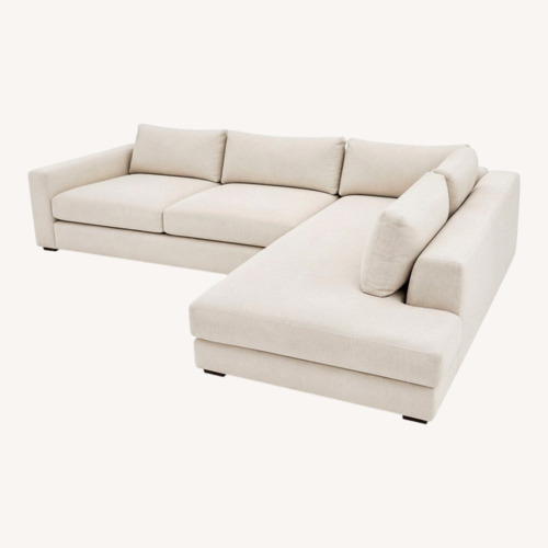 Used Arhaus Natural Fabric 2 Piece Sectional for sale on AptDeco