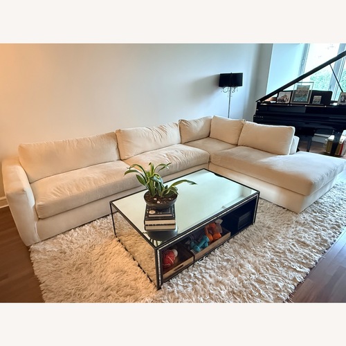 Used Arhaus Natural Fabric 2 Piece Sectional for sale on AptDeco