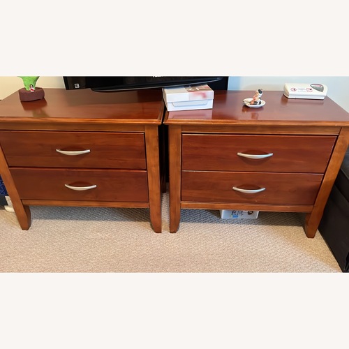 Used Two Bassett 2 Drawer Night Tables  for sale on AptDeco