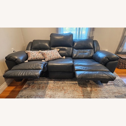 Used Jordan's Powered Recliner Leather Sofa for sale on AptDeco
