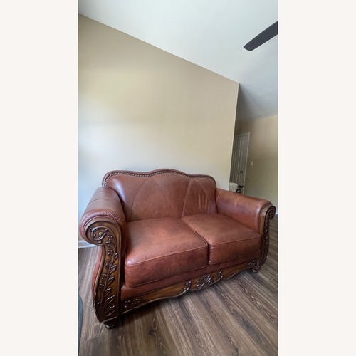 Used Vintage/Antique Dark Brown 2 Seater Sofa for sale on AptDeco