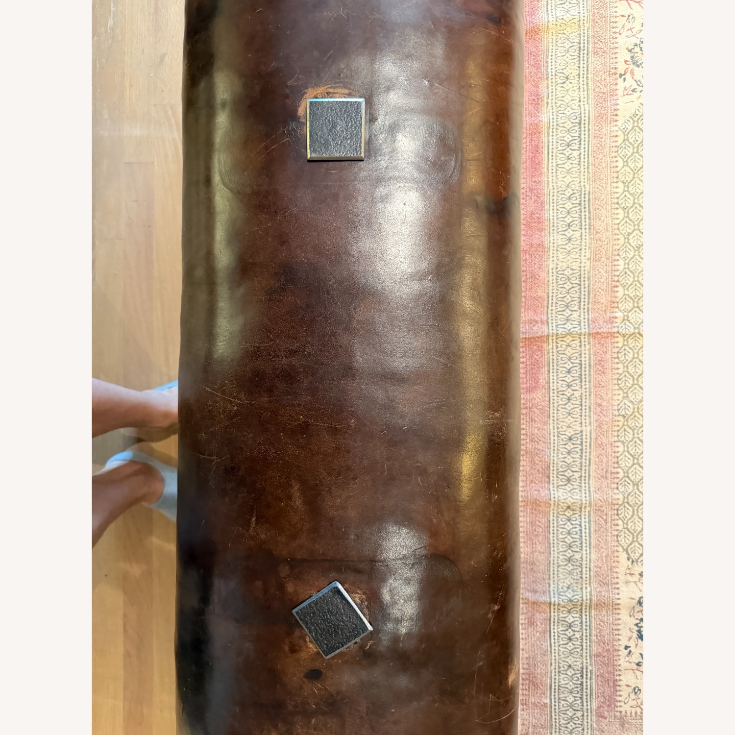 Vintage Leather Gymnasium Pommel Horse Bench - image-10