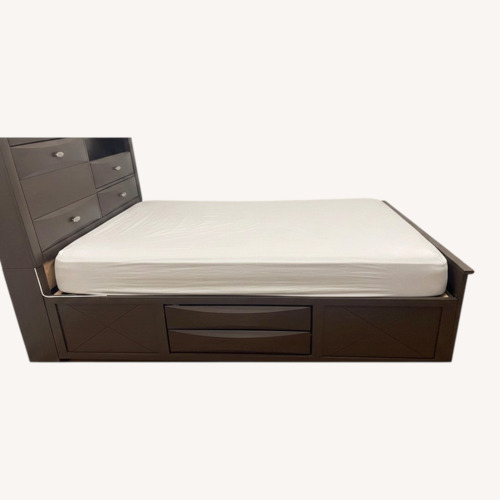 Used Dark Brown Wood Full Bed for sale on AptDeco
