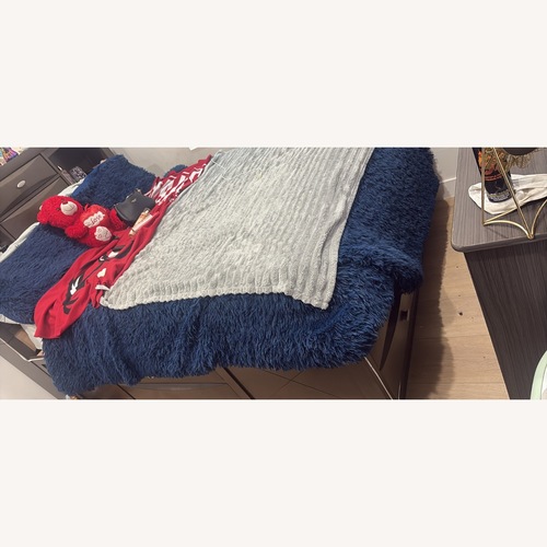 Used Dark Brown Wood Full Bed for sale on AptDeco