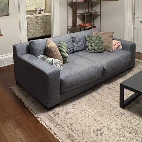 Used West Elm Linen 3+ Seater Sofa for sale on AptDeco