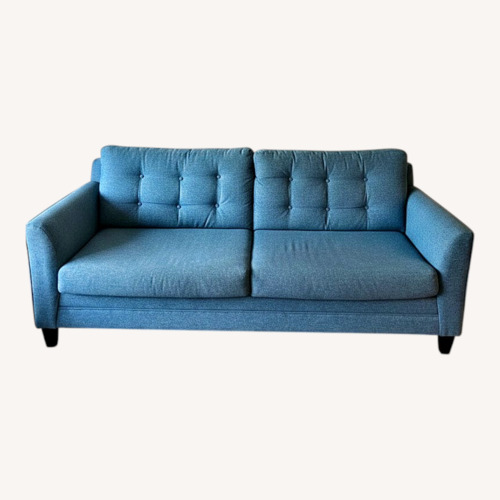 Used Raymour & Flanigan Blue Fabric 3+ Seater Sofa for sale on AptDeco