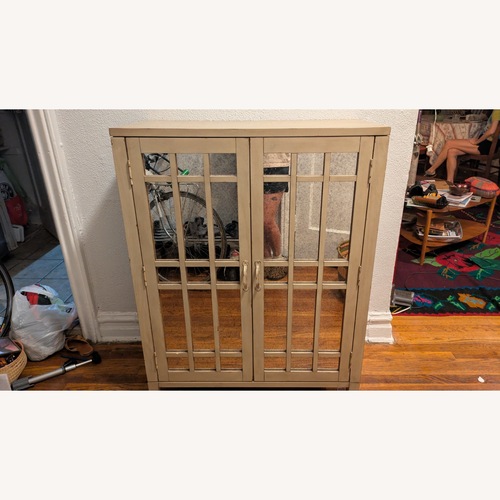 Used Pottery Barn Vintage-Style Liquor Cabinet for sale on AptDeco