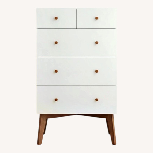 Used West Elm Modern Mid-Century White Wood Dresser for sale on AptDeco