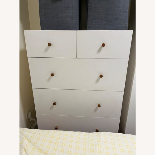 Used West Elm Modern Mid-Century White Wood Dresser for sale on AptDeco