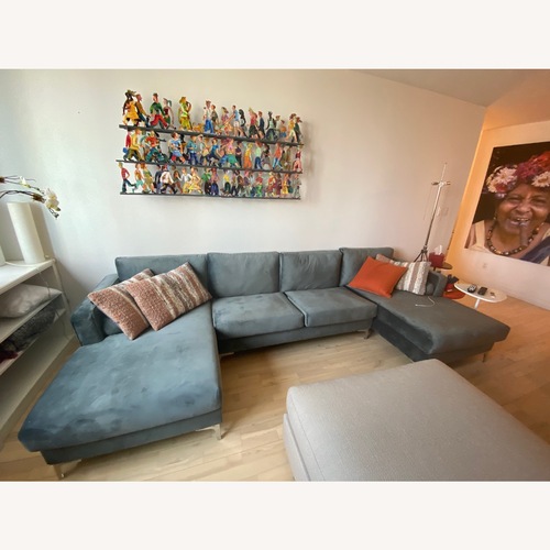 Used Large Blue Sectional for sale on AptDeco