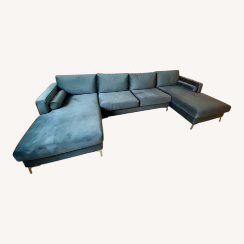 Used Large Blue Sectional for sale on AptDeco