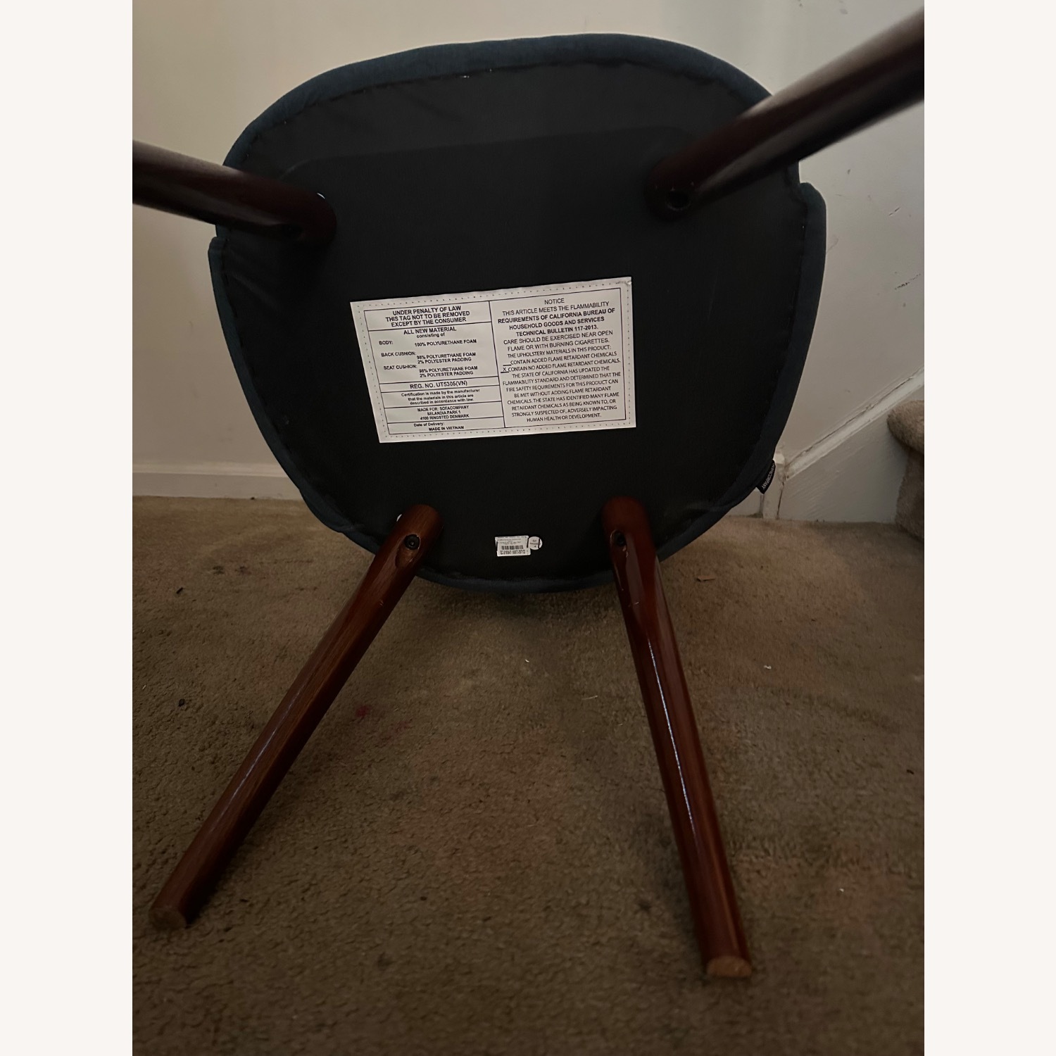 MCM – SOFACO Navy Blue Jace Chair - image-6