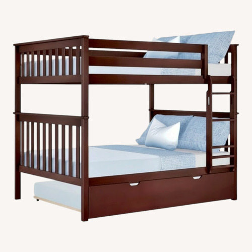 Used Bed Bath & Beoynd Full Size Solid Wood Bunk Bed for sale on AptDeco