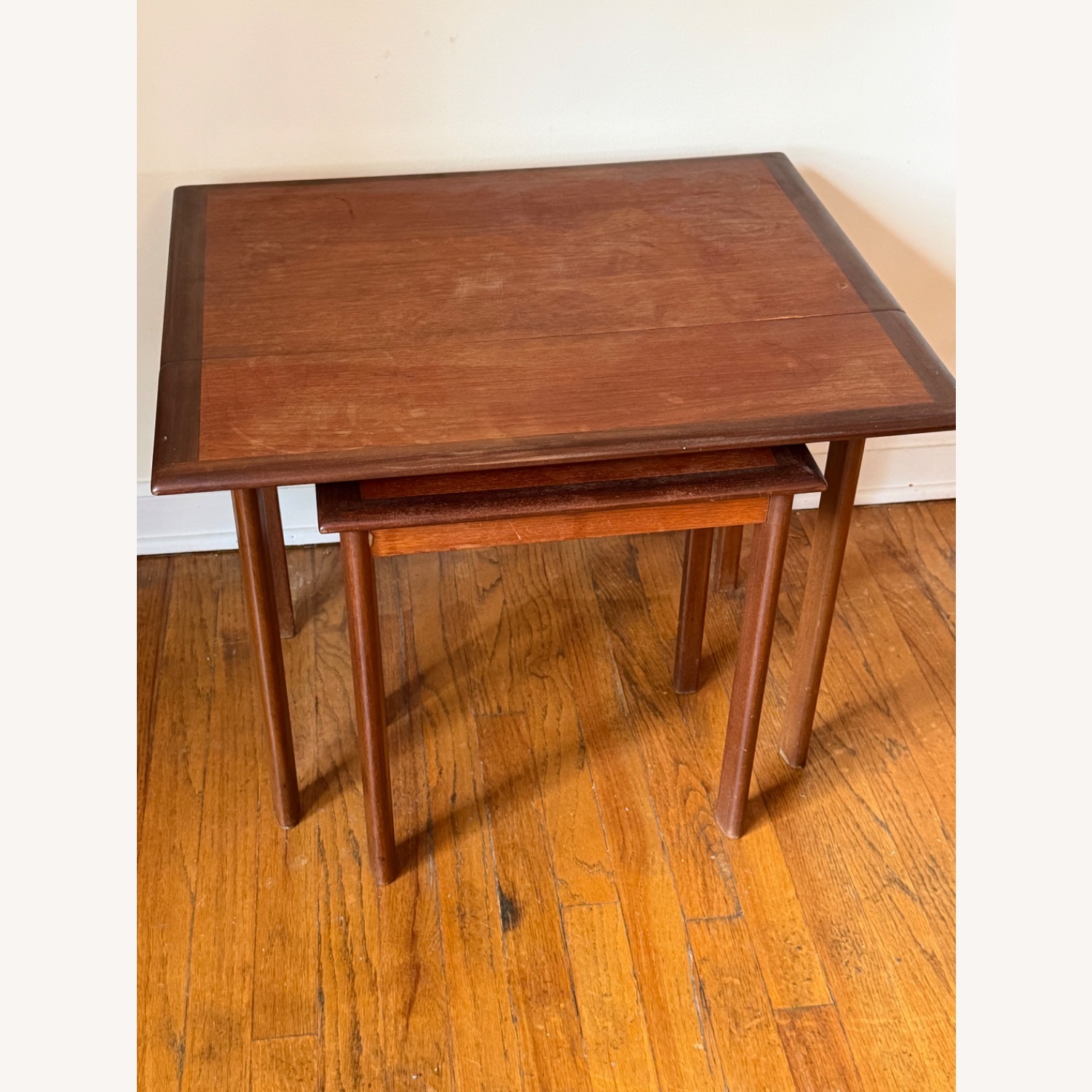 Vintage/Antique Finds Dark Brown Wood Side Tables - image-2