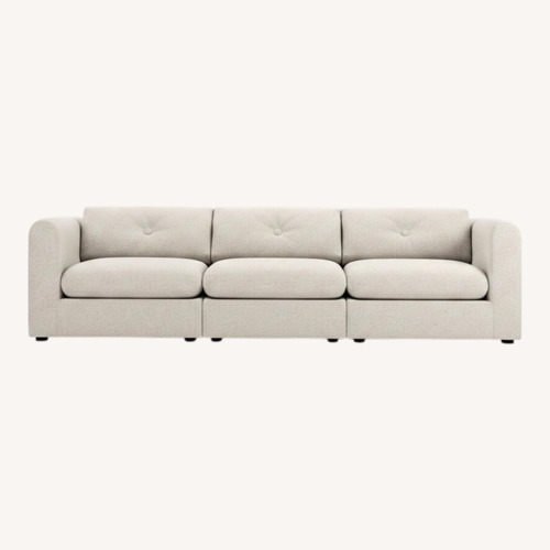 Used Crate & Barrel White Cotton 3+ Piece Sectional for sale on AptDeco