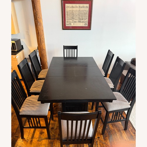 Used Jofran Black Wood Dining Set for sale on AptDeco