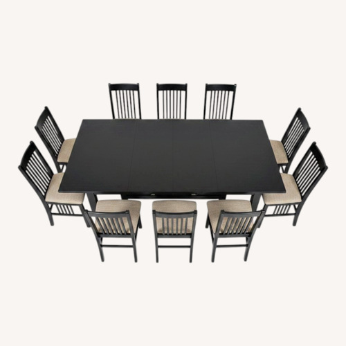 Used Jofran Black Wood Dining Set for sale on AptDeco