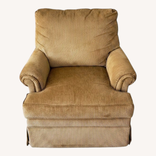 Used Ethan Allen Light Brown Fabric Accent Chair for sale on AptDeco