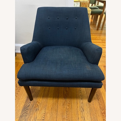 Used Blue Fabric Accent Chair for sale on AptDeco