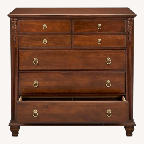 Used Ethan Allen Dark Brown Wood Dresser for sale on AptDeco