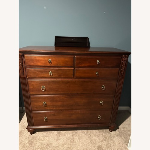 Used Ethan Allen Dark Brown Wood Dresser for sale on AptDeco