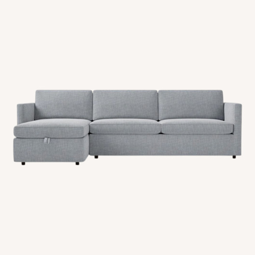 Used West Elm Harris Light Gray Fabric Sleeper Sofa for sale on AptDeco