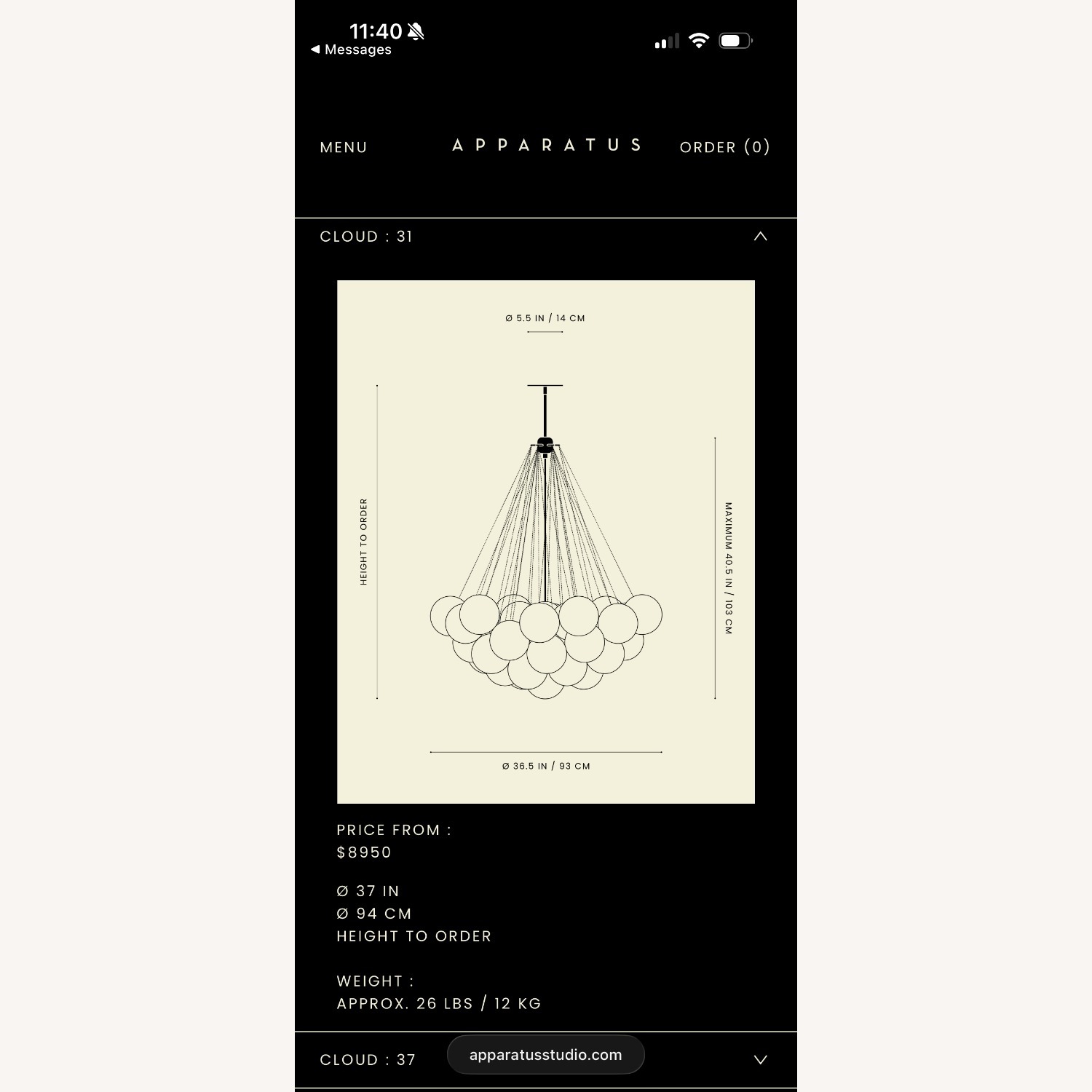 Cloud 31 Apparatus Chandelier - image-4