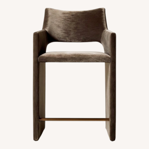 Used CB2 Foley Mink Velvet Counter Stool for sale on AptDeco