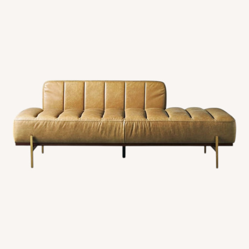 Used Arhaus Light Brown Leather Daybed for sale on AptDeco