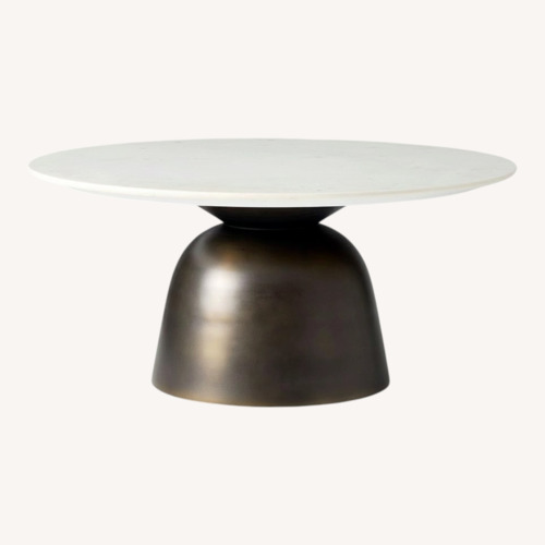 Used West Elm Olina Marble Coffee Table for sale on AptDeco
