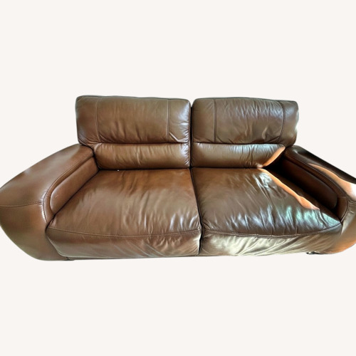 Used Dark Brown Leather 2 Seater Sofas for sale on AptDeco