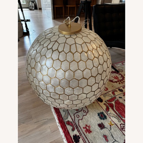 Used Serena & Lily Capiz Honeycomb Pendant for sale on AptDeco