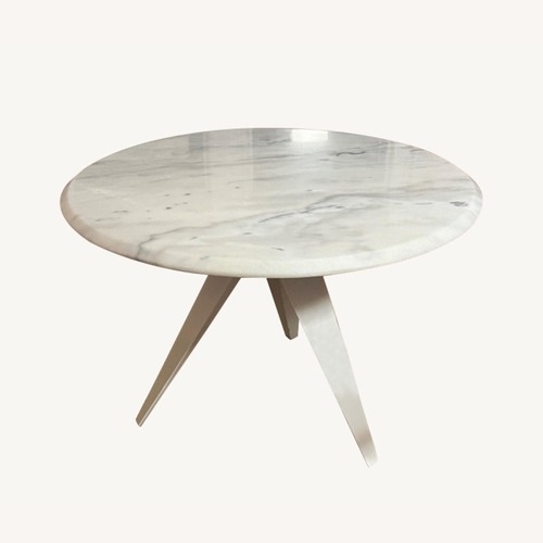 Used EQ3 White Marble Dining Table for sale on AptDeco